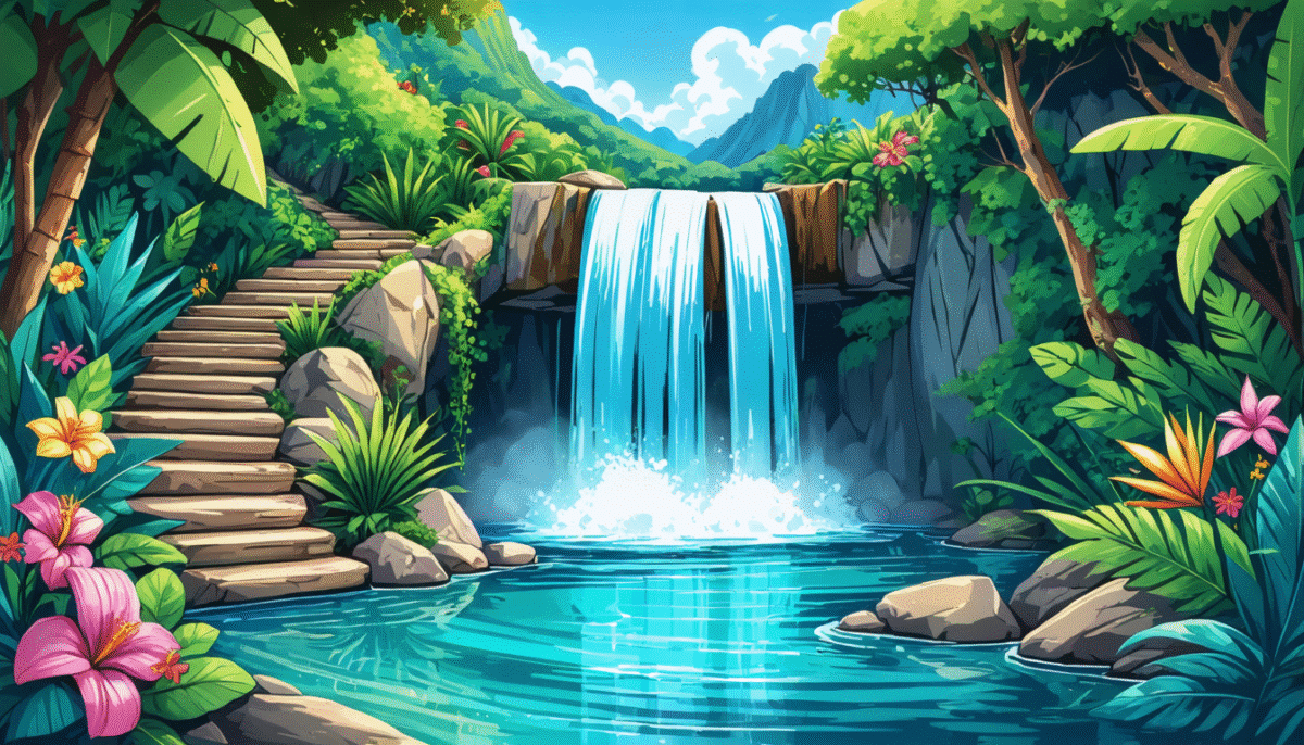 découvrez un sentier caché à oahu qui vous conduit à une spectaculaire cascade de 30 mètres et à une piscine d'eau douce secrète. une oasis de tranquillité idéale pour les amoureux de la nature et les aventuriers en quête de paysages à couper le souffle.