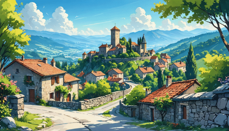 découvrez un charmant village médiéval de lozère, perché à 900 mètres d'altitude. admirez des panoramas à couper le souffle et plongez dans l'histoire dans un cadre enchanteur.