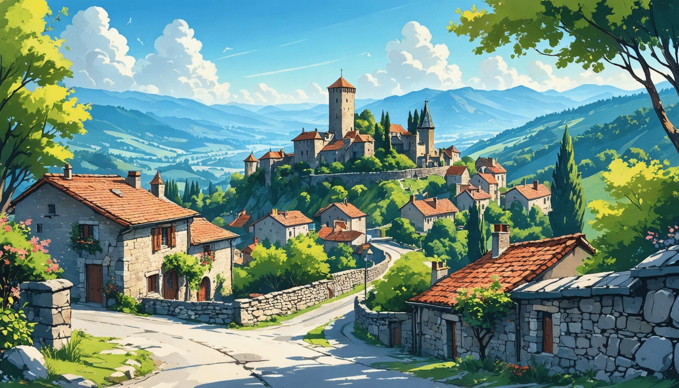 découvrez un charmant village médiéval de lozère, perché à 900 mètres d'altitude. admirez des panoramas à couper le souffle et plongez dans l'histoire dans un cadre enchanteur.
