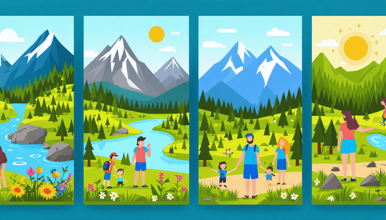 explorez quatre parcs nationaux américains parfaits pour des vacances en famille, offrant des paysages époustouflants, des activités passionnantes pour tous les âges et des souvenirs inoubliables. partez à l'aventure et vivez des moments privilégiés ensemble dans la nature.