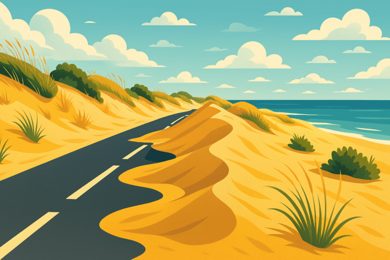 découvrez l'évolution fascinante d'une route côtière en bretagne, engloutie lentement par le sable. plongez dans ce phénomène naturel qui transforme le paysage côtier et explorez l'impact de l'érosion sur notre environnement.
