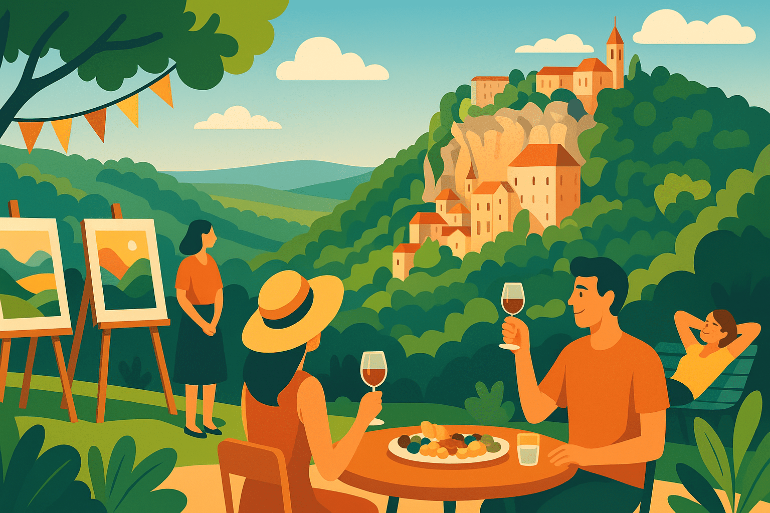 découvrez rocamadour en vallée de la dordogne, un lieu idéal pour allier culture et détente. profitez d'expositions enrichissantes, savourez un apéro convivial au cœur de la nature et plongez dans un repos bien mérité. une expérience inoubliable vous attend !