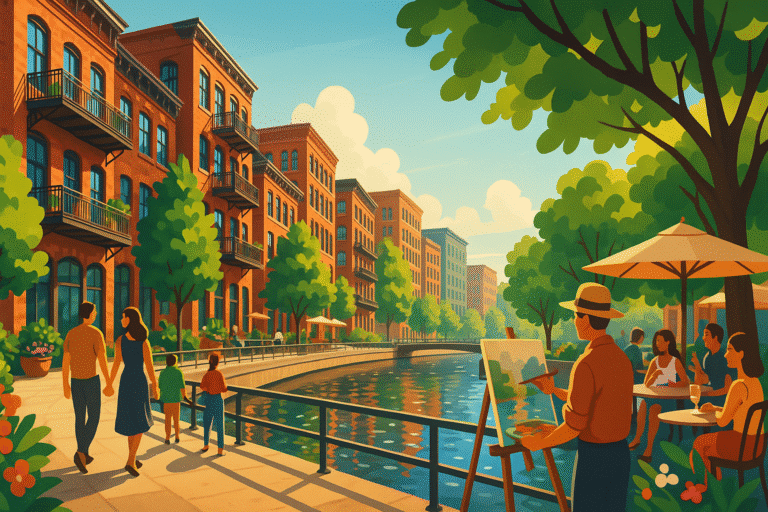 découvrez le quartier le plus élégant de milwaukee, où le charme historique se mêle à des vues imprenables sur la rivière. profitez d'une scène artistique dynamique accessible à pied, offrant une expérience unique entre culture et nature.