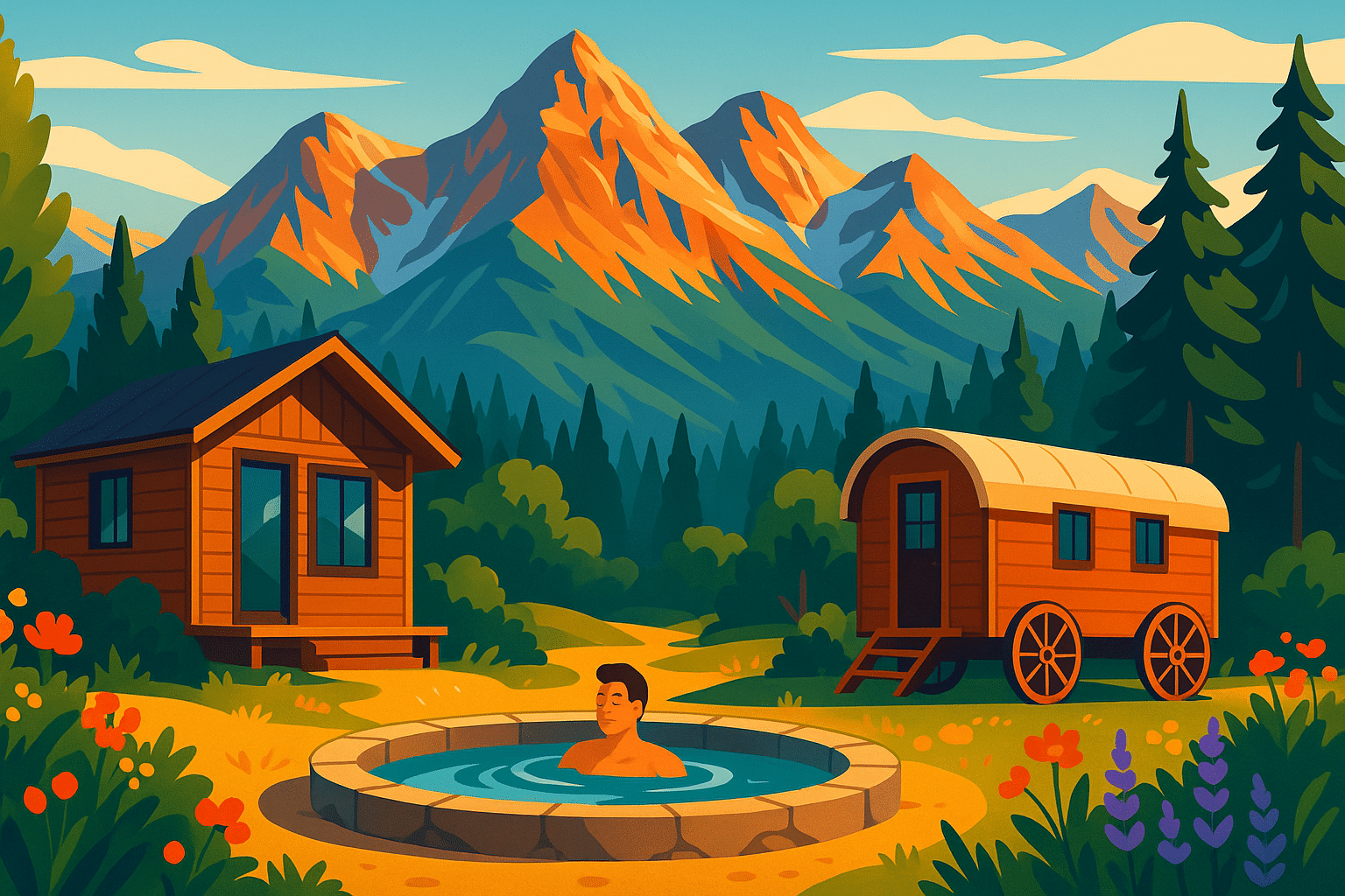 découvrez l'un des meilleurs bains chauds américains niché au cœur des montagnes du colorado. profitez de cabanes confortables et d'expériences uniques dans des wagons, pour un séjour relaxant au milieu de la nature.