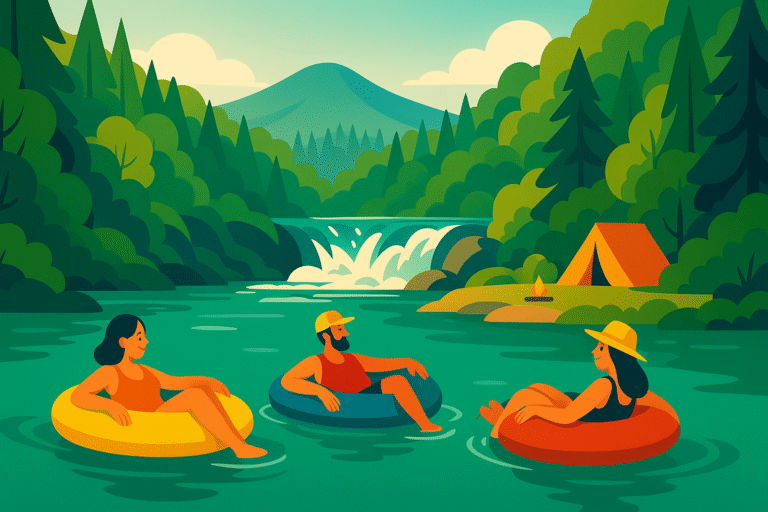 découvrez la beauté de la rivière émeraude près de portland, oregon. profitez d'adrénaline avec des rapides palpitants, relaxez-vous lors de descentes en bouée et vivez des moments inoubliables au cœur de campings idylliques.