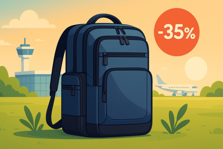 découvrez notre sac à dos de voyage approuvé par les compagnies aériennes, parfait pour vos escapades ! profitez d'une réduction exceptionnelle de -35 % sur cet accessoire pratique et élégant, idéal pour vos voyages.