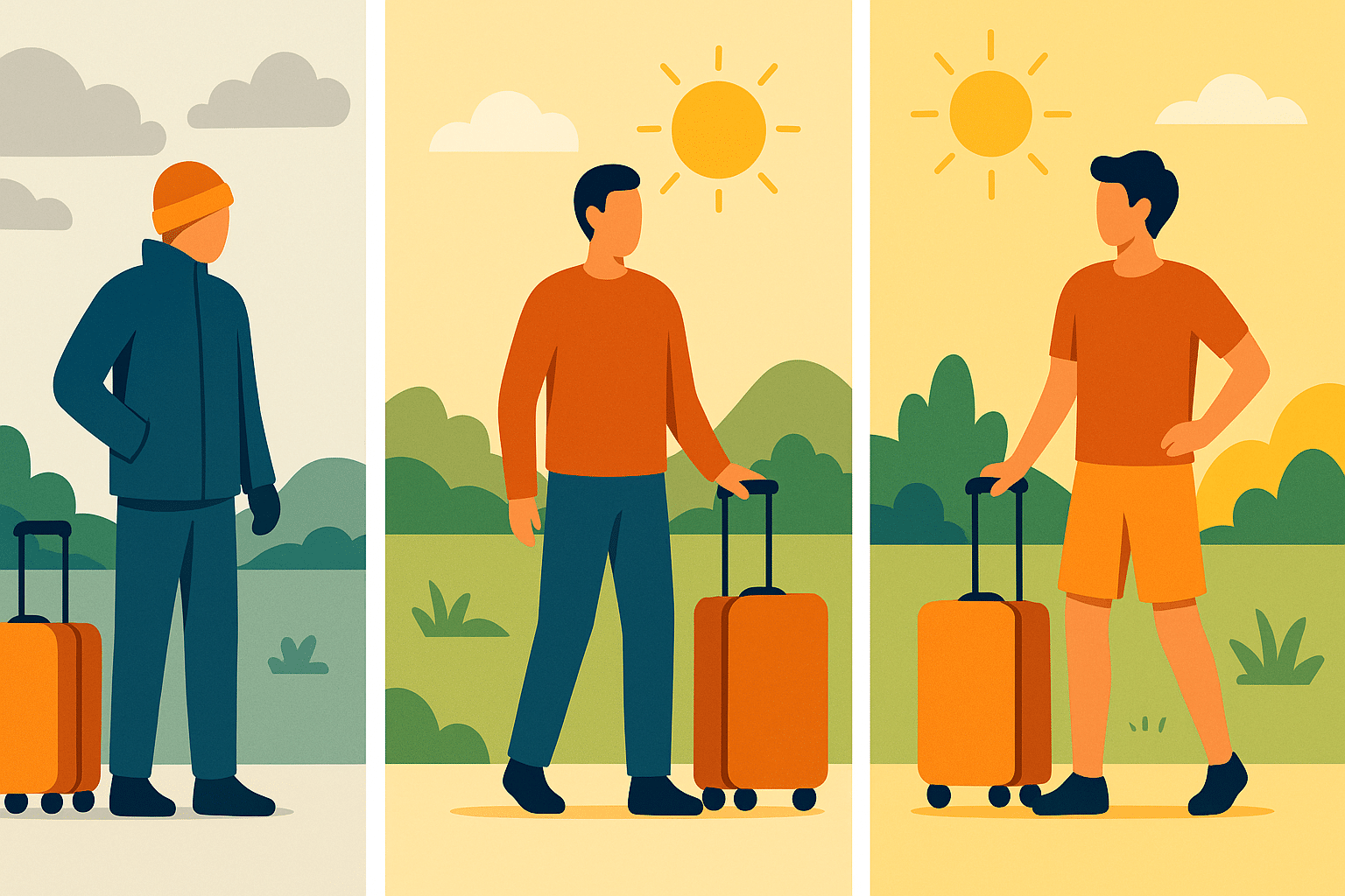 découvrez comment ajuster votre valise en fonction des conditions météorologiques avec notre guide pratique. apprenez à choisir les vêtements appropriés pour des températures de 15, 20 et 25 degrés afin de voyager confortablement et avec style.