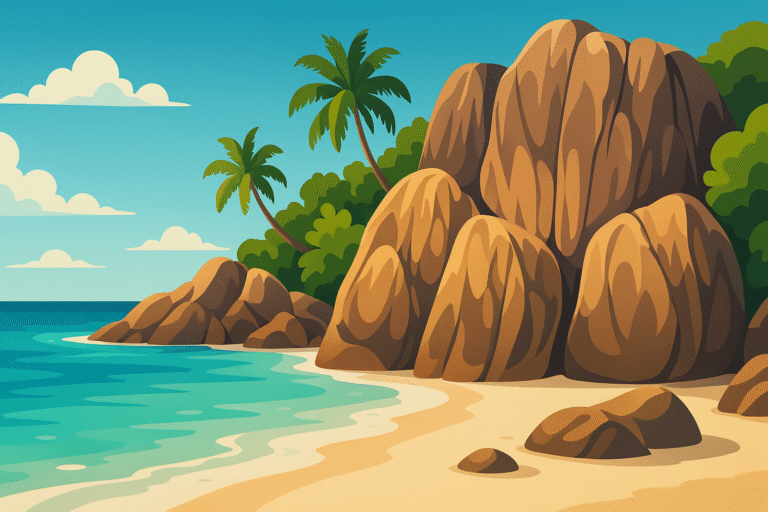 explorez une plage envoûtante des seychelles, où des formations granitiques anciennes de 765 millions d'années révèlent l'histoire fascinante de cette île paradisiaque. laissez-vous séduire par la beauté naturelle et le patrimoine géologique unique de ce lieu exceptionnel.
