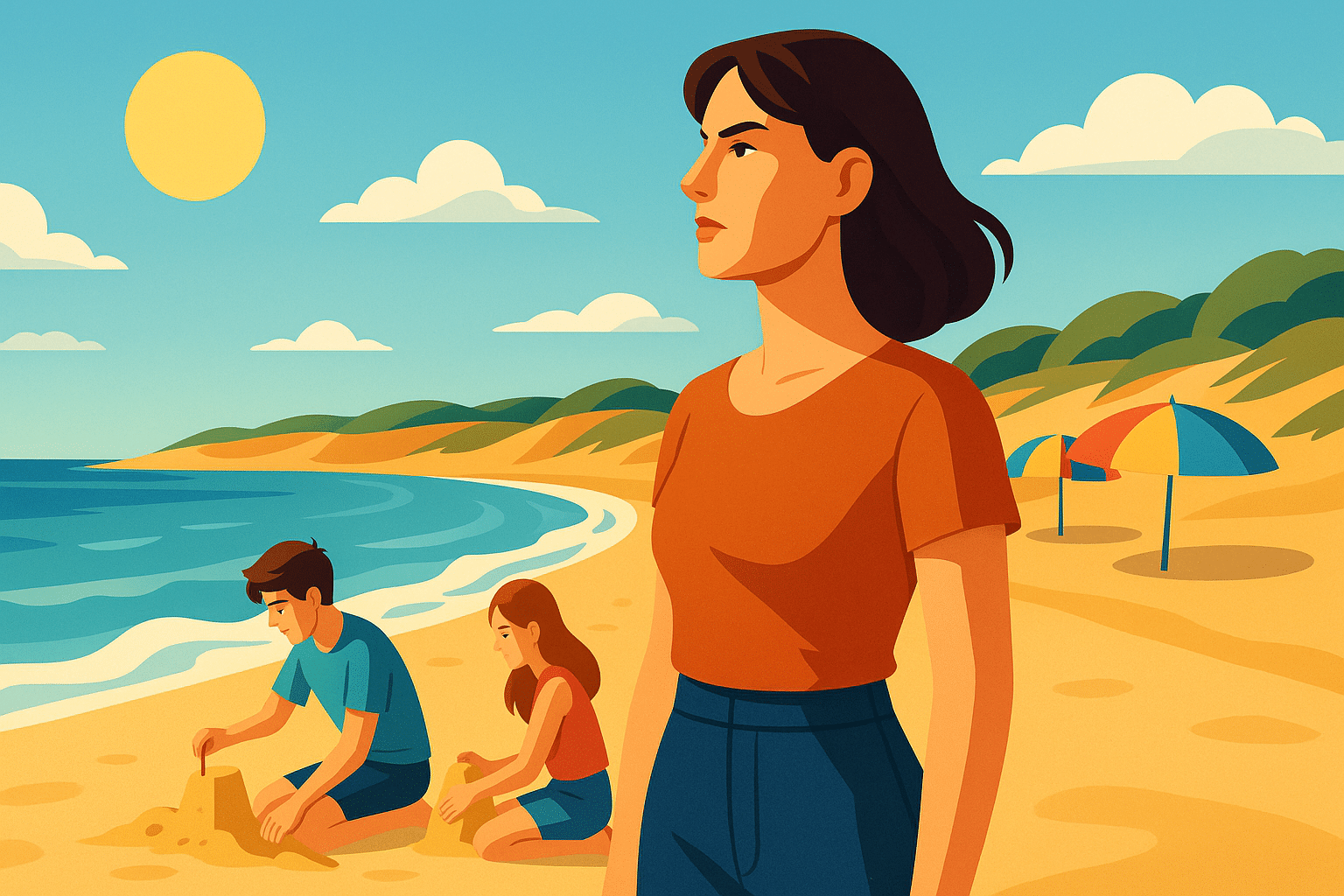 découvrez comment hélène, mère de deux adolescents, décide de mettre un terme aux séjours estivaux chez ses parents à la baule. une réflexion sur la famille, l'indépendance et l'évolution des liens intergénérationnels.