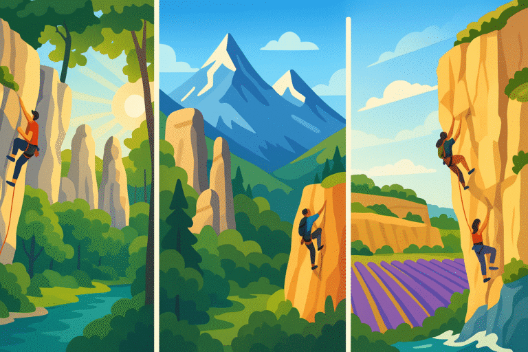 découvrez les 5 sites d'escalade incontournables en france, où les passionnés de roches et d'aventures pourront s'immerger dans des paysages époustouflants tout en défiant leurs limites. que vous soyez débutant ou expert, ces destinations offrent des parcours diversifiés et des panoramas à couper le souffle.