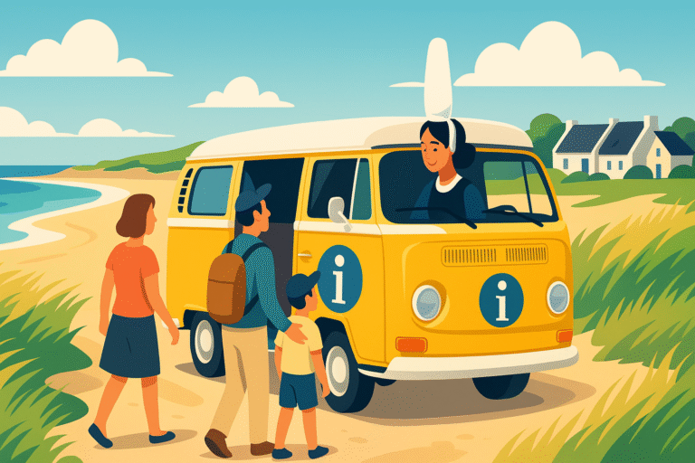 découvrez le charme unique du pays bigouden avec l'office de tourisme qui part à la rencontre des visiteurs à bord de son emblématique van jaune. explorez les richesses locales, participez à des animations et plongez dans la culture de cette région magnifique !