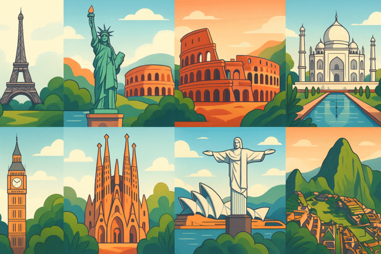 mets à l'épreuve tes connaissances en découvrant 10 monuments emblématiques répartis dans 10 villes du monde. teste tes souvenirs et apprends des anecdotes fascinantes sur ces lieux célèbres dans un quiz passionnant !