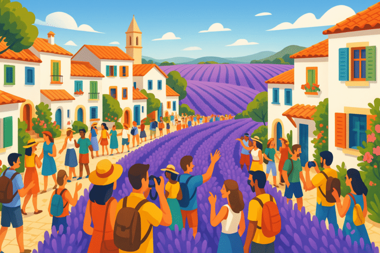 découvrez un village espagnol envoûtant, où 100 000 touristes affluent chaque juillet pour admirer ses magnifiques champs de lavande. plongez dans une expérience unique mêlant beauté naturelle et atmosphère estivale animée.