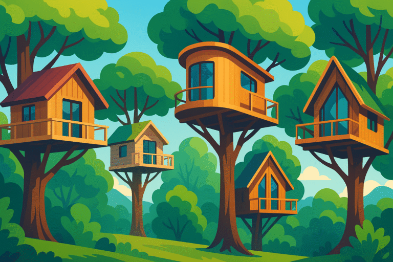 découvrez cinq charmantes cabanes perchées dans les arbres autour de bordeaux, idéales pour une escapade romantique ou en famille. plongez au cœur de la nature et profitez d'une expérience unique en pleine forêt, tout en savourant le confort de ces lodges insolites.