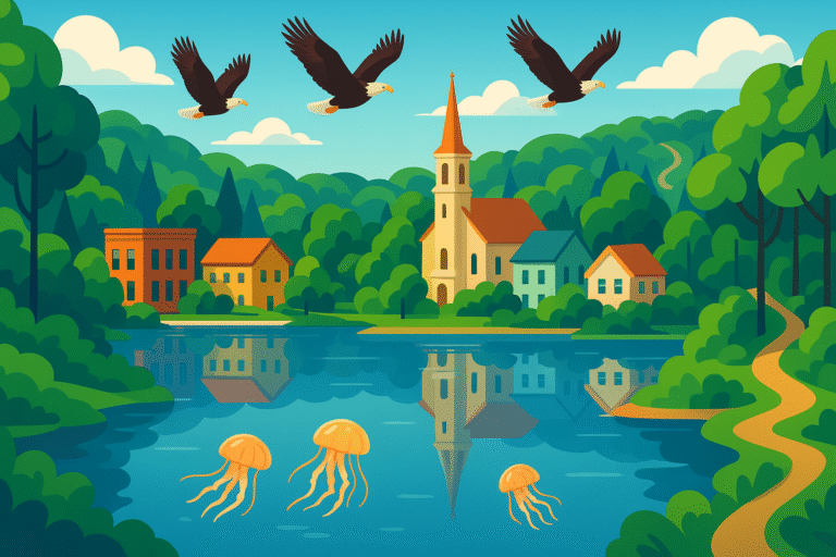 découvrez la charmante ville lacustre de l'indiana, un véritable havre de paix entouré de sentiers forestiers pittoresques, qui abrite des aigles à tête blanche majestueux et des méduses d'eau douce fascinantes. explorez la beauté naturelle et la biodiversité unique de cette destination incontournable.