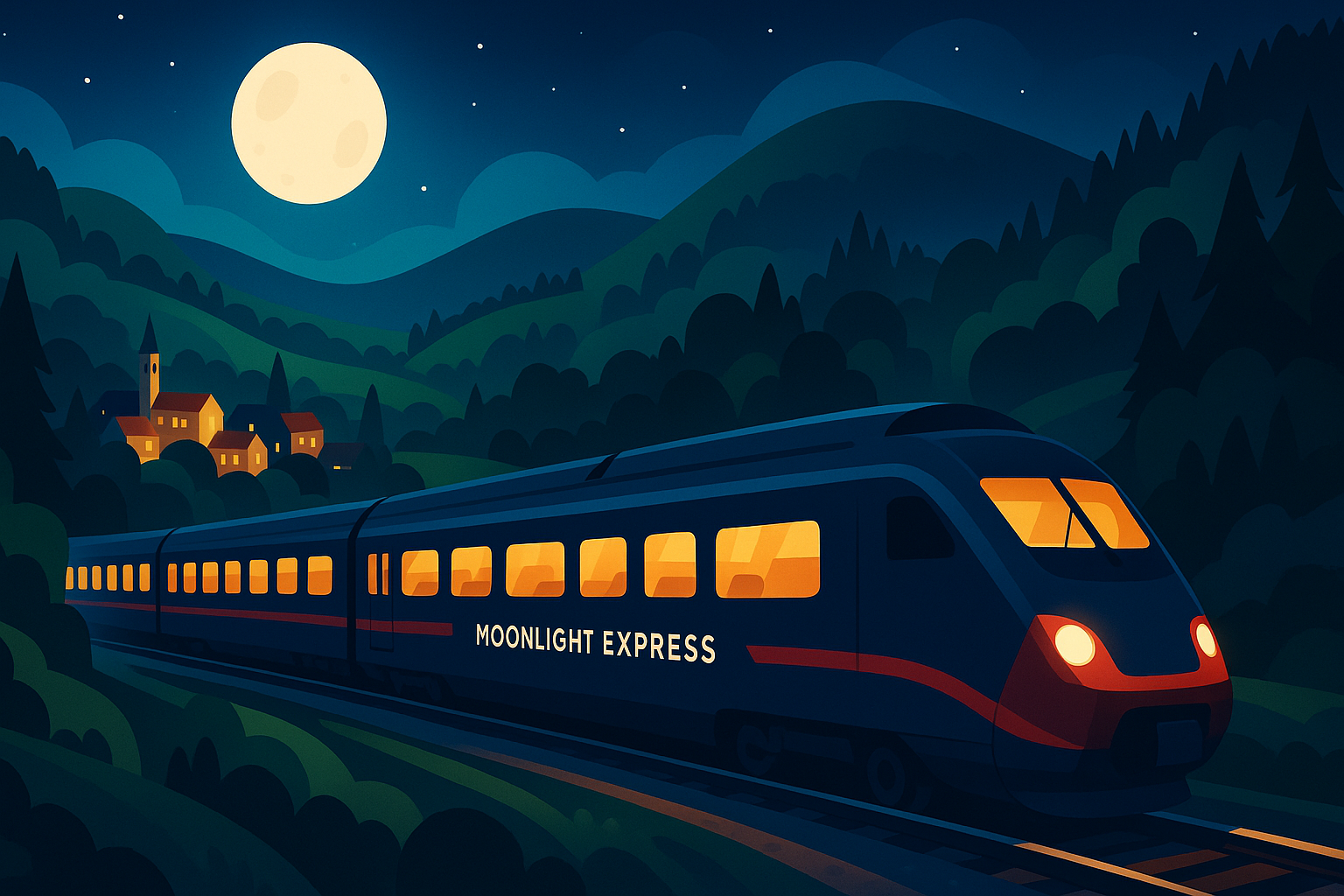 embarquez pour une aventure inoubliable à bord du nouveau moonlight express et ressentez l'adrénaline d'un voyage nocturne de vienne à rome. profitez du confort moderne tout en découvrant les paysages enchanteurs qui défilent sous vos yeux et laissez-vous enivrer par la magie d'un trajet unique au cœur de l'europe.