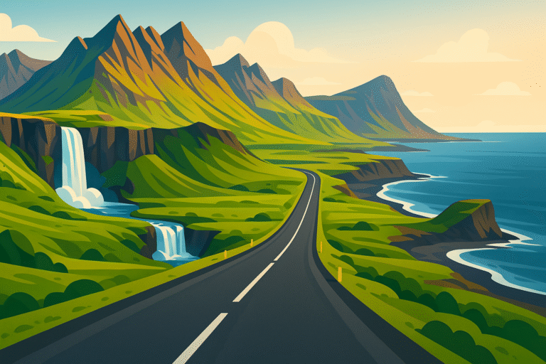 partez à l'aventure sur la ring road en islande et explorez des paysages à couper le souffle. entre volcans majestueux, cascades envoûtantes et fjords spectaculaires, vivez un voyage inoubliable au cœur de la nature islandaise.