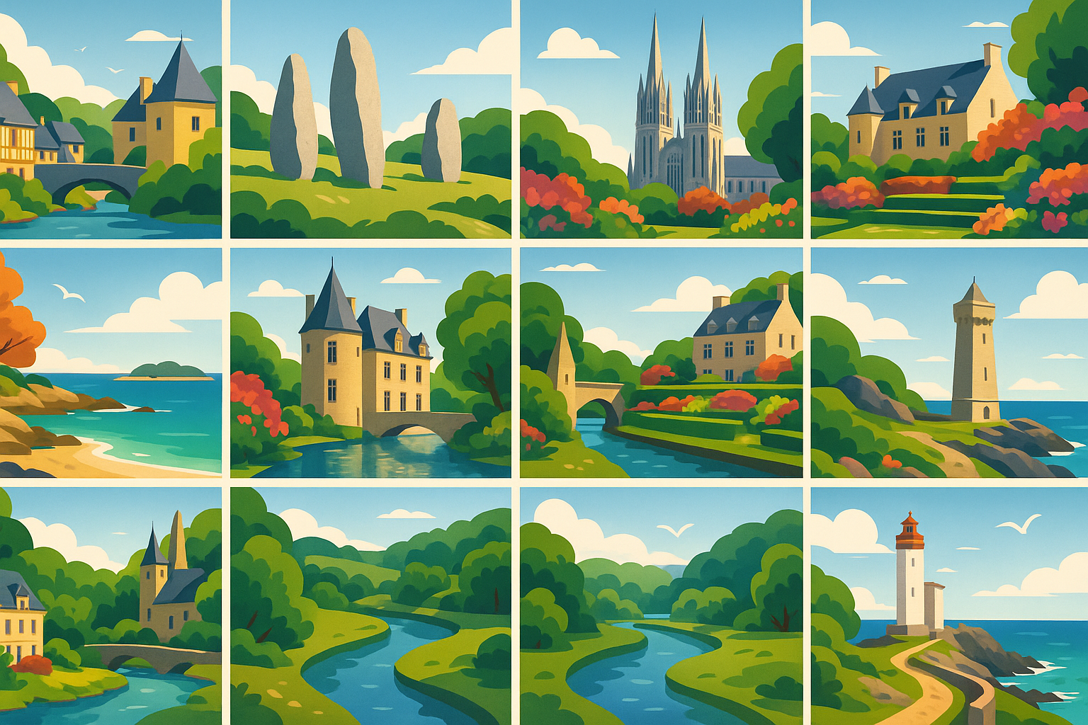 explorez les incontournables autour de quimper avec notre sélection des 12 sites essentiels à visiter. des paysages magnifiques aux trésors culturels, laissez-vous guider à travers cette région riche en découvertes.