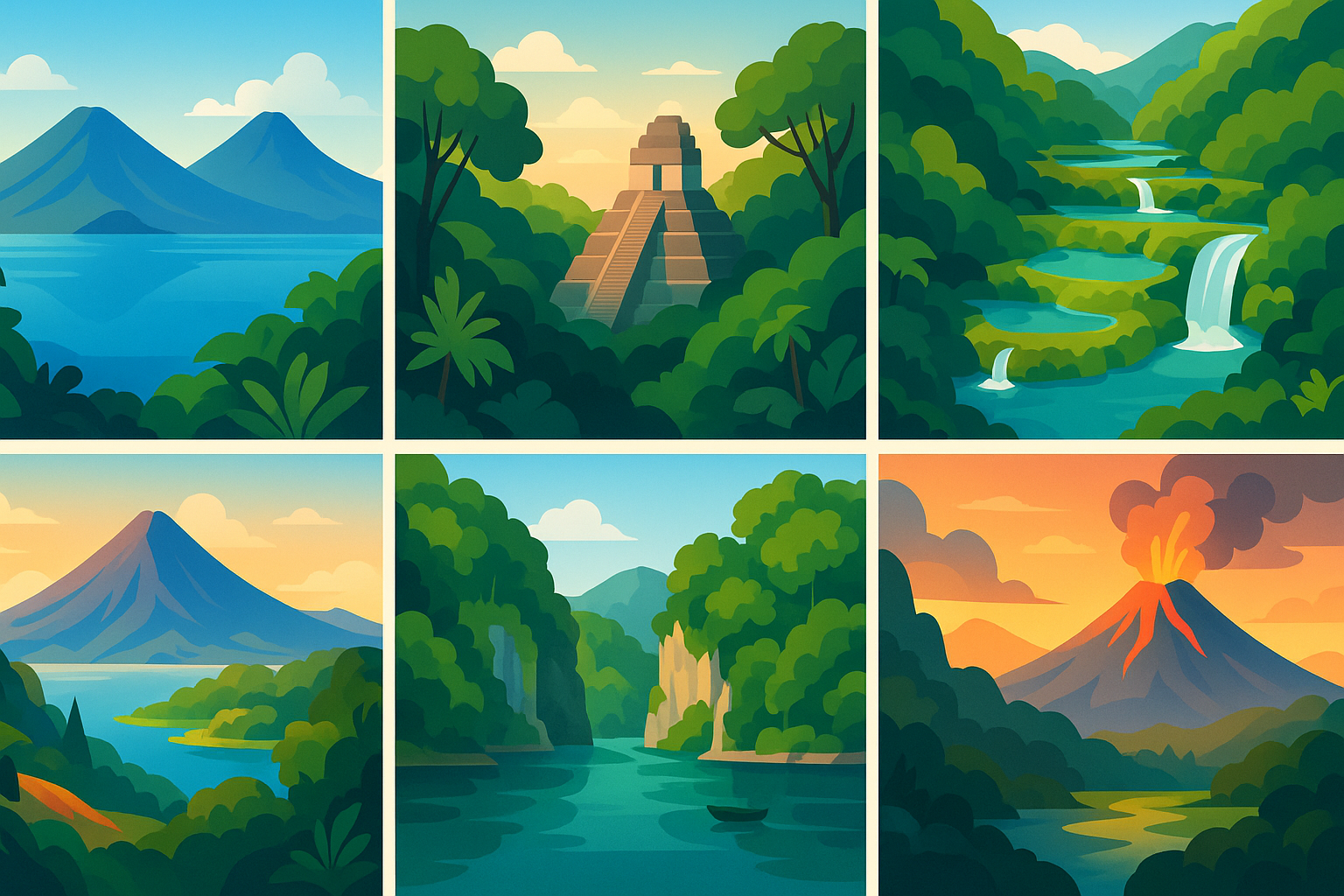 explorez les merveilles cachées du guatemala avec notre guide des six trésors naturels incontournables. des paysages à couper le souffle aux richesses écologiques, vivez des expériences uniques qui méritent d'être découvertes au moins une fois dans votre vie.