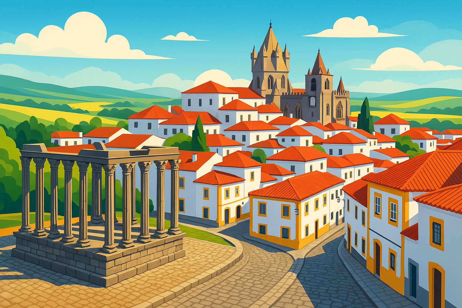 découvrez évora, le joyau historique de l'alentejo, où l'architecture médiévale rencontre un riche patrimoine culturel. explorez ses ruelles pavées, ses monuments emblématiques et savourez la cuisine locale dans cette ville classée au patrimoine mondial de l'unesco.