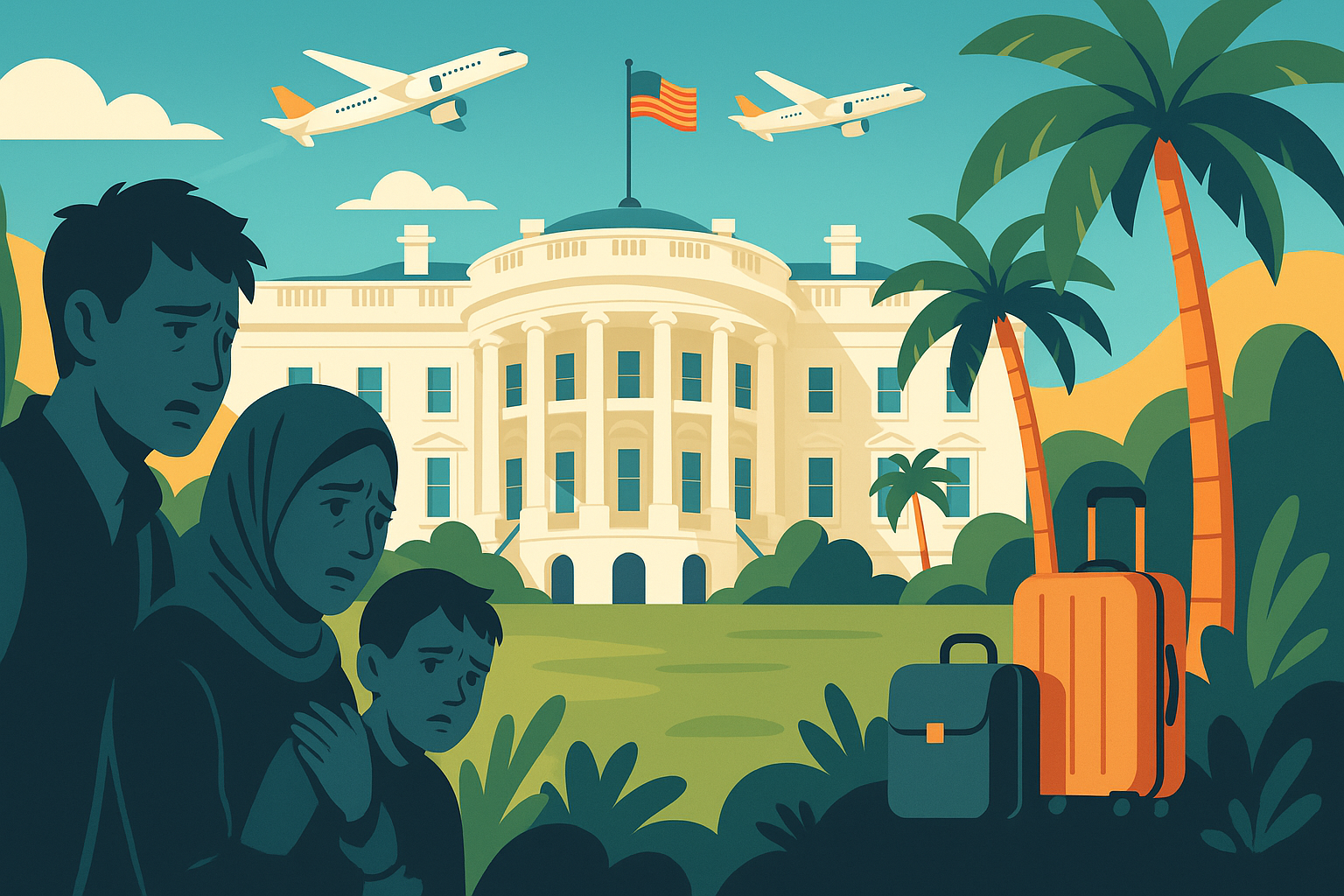 découvrez comment la maison blanche utilise la tendance “jet 2 holidays” pour attirer l'attention sur le sujet délicat des expulsions de migrants et sensibiliser le public à cette réalité sociale.