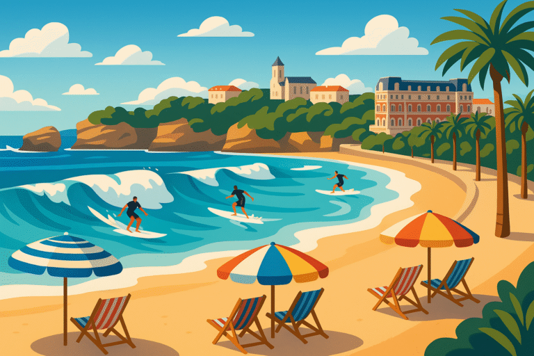 découvrez biarritz, la destination estivale incontournable, mêlant plages de rêve, surf légendaire et culture vibrante. explorez ses paysages à couper le souffle, ses charmantes rues et savourez la gastronomie locale. parfait pour des vacances inoubliables !