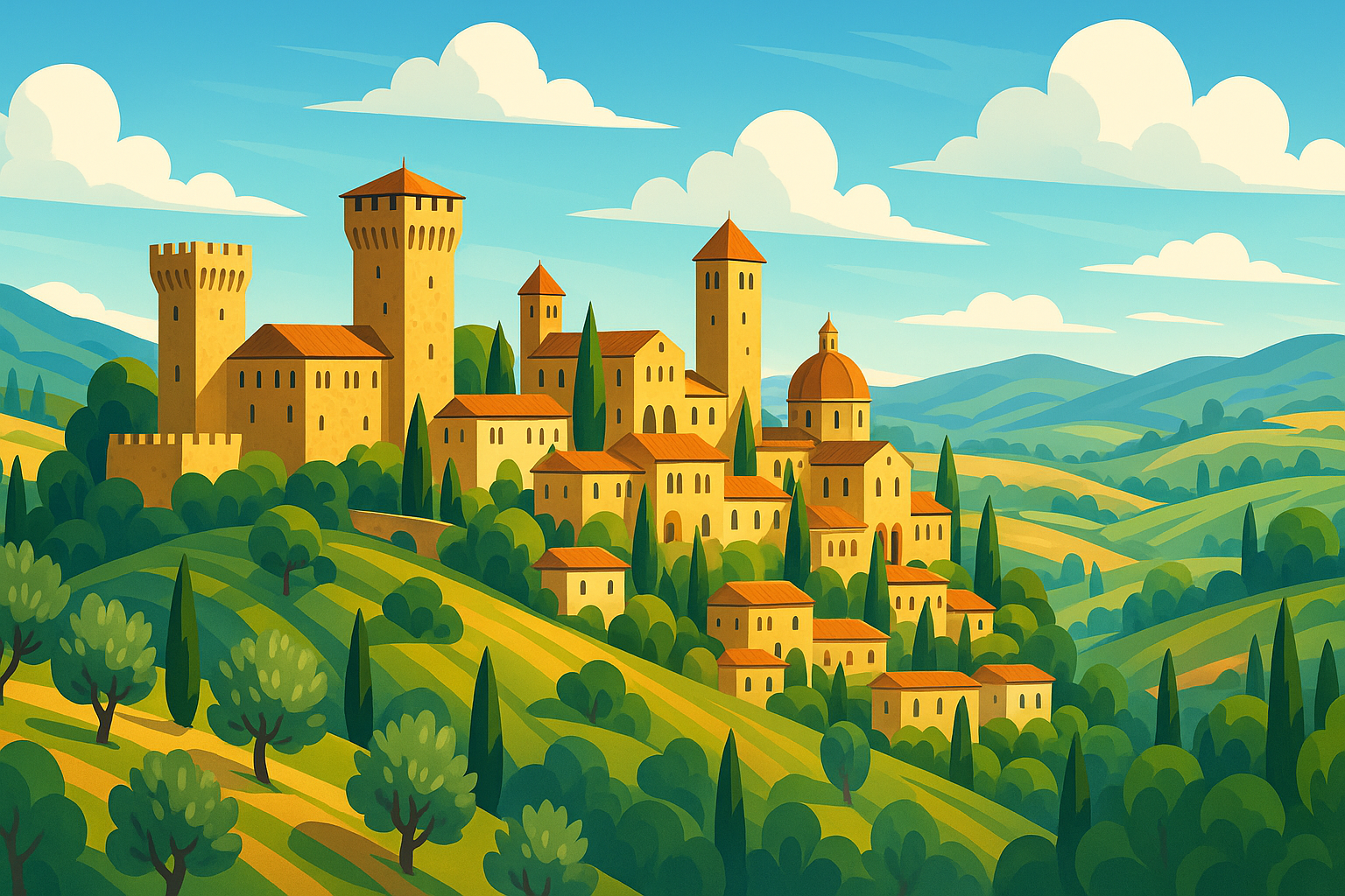 découvrez une ville médiévale italienne enchâssée entre florence et rome, riche en châteaux majestueux, oliveraies luxuriantes et charme renaissance. laissez-vous envoûter par l'authenticité et l'histoire de ce trésor caché.