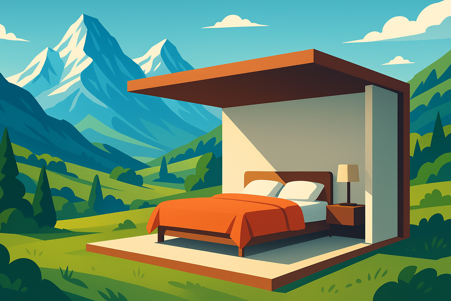 découvrez l'hôtel le plus atypique d'europe cet été : une incroyable 'chambre' en plein air, nichée au cœur des majestueuses montagnes suisses. profitez d'une expérience unique alliant nature et confort, pour des souvenirs inoubliables.