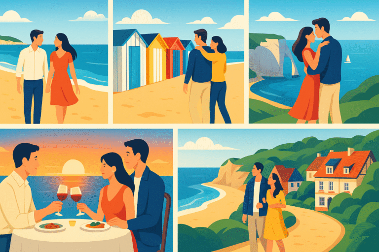 découvrez cinq destinations idylliques en normandie pour une escapade romantique au bord de la mer. idéal pour un week-end en amoureux, profitez de paysages charmants, d'hébergements cosy et de moments d'intimité inoubliables.