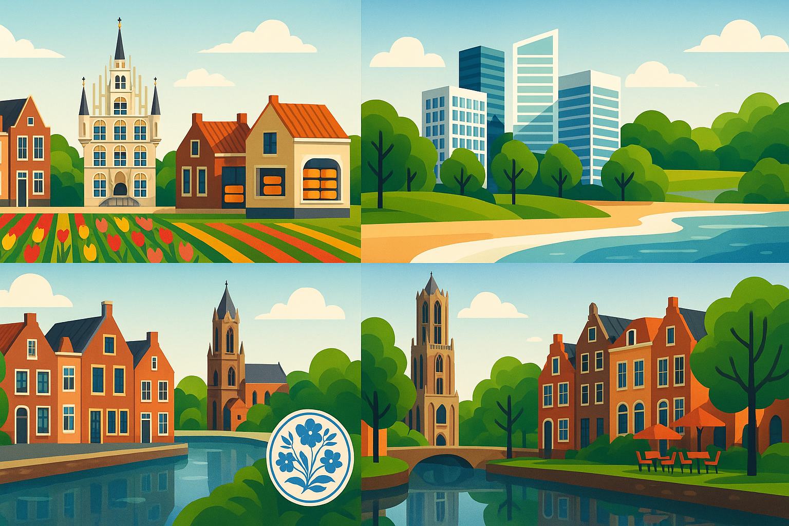 explorez les trésors cachés des pays-bas avec notre guide des 4 meilleures villes néerlandaises à visiter en dehors d'amsterdam : de gouda à la haye, découvrez des alternatives authentiques, riches en culture et moins fréquentées.