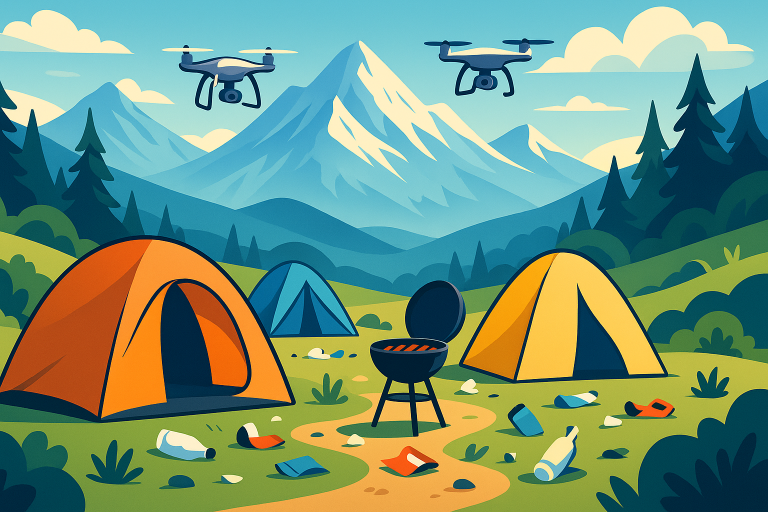 découvrez comment le bivouac en montagne peut se transformer en dépôt sauvage, entre tentes abandonnées, barbecues laissés sur place et nuisances causées par les drones. un regard sur l'impact des déchets en altitude et les gestes à adopter pour préserver nos sommets.