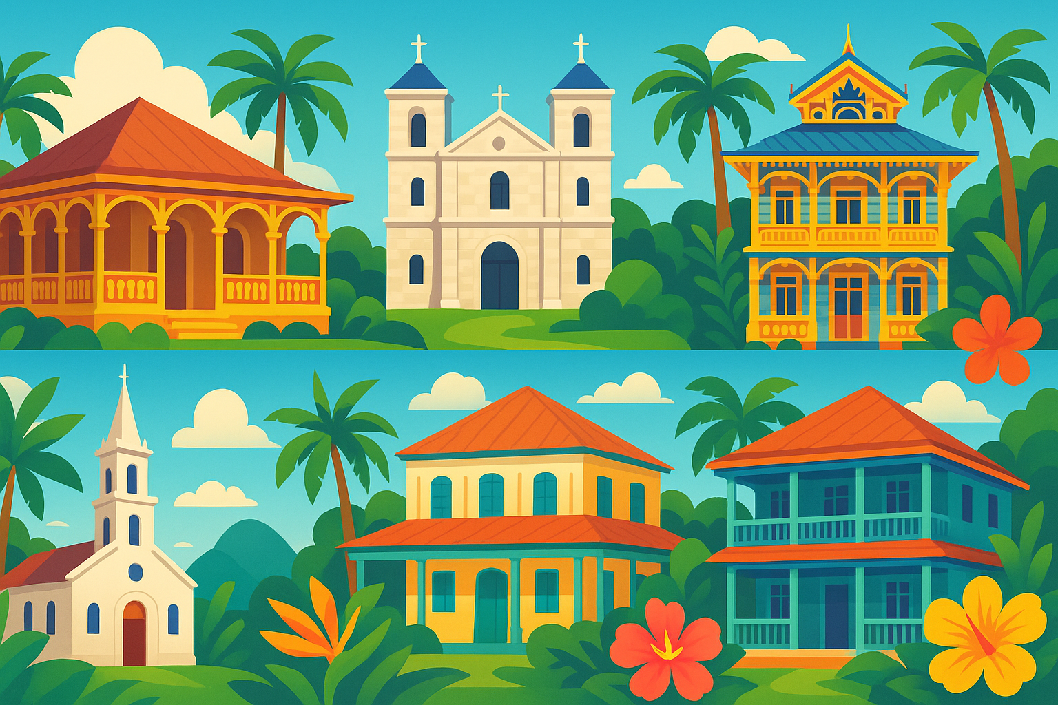 explorez les cinq joyaux architecturaux incontournables de la guadeloupe et enrichissez votre voyage grâce à des sites emblématiques, entre patrimoine créole, monuments historiques et trésors locaux.