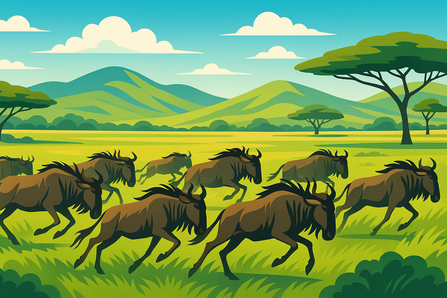 découvrez l'extraordinaire migration des gnous en tanzanie, un spectacle naturel fascinant où des millions d'animaux parcourent des milliers de kilomètres à la recherche de pâturages fertiles et d'eau. une aventure majestueuse au cœur de la savane africaine.