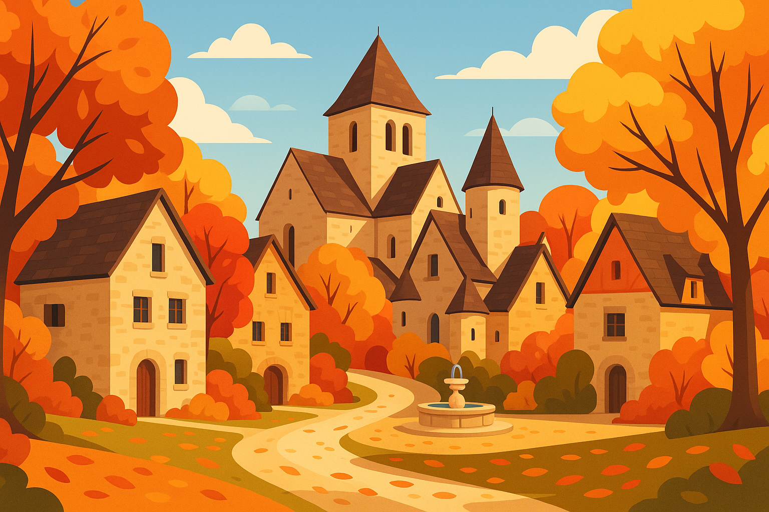 partez en escapade automnale à amand-de-coly, l'un des plus beaux villages de france, et laissez-vous séduire par son patrimoine, ses ruelles pittoresques et l'ambiance chaleureuse de la saison.