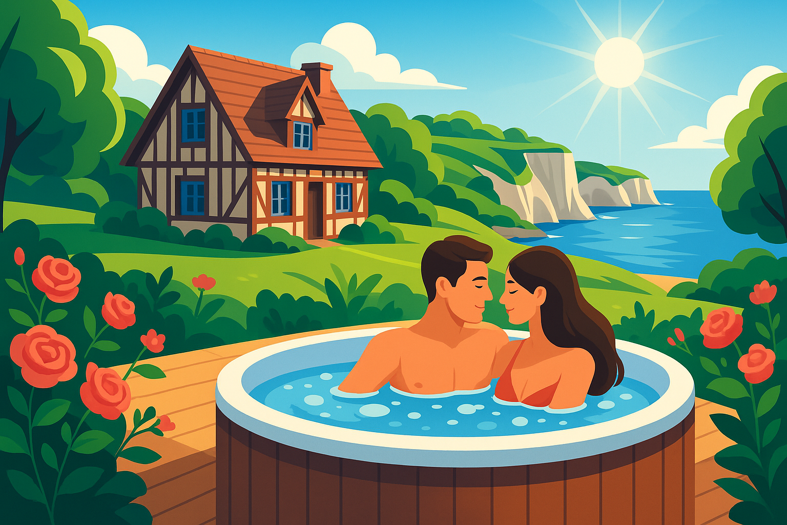 offrez-vous une escapade romantique en normandie ! découvrez notre sélection des meilleures locations avec jacuzzi privatif pour un séjour inoubliable à deux, entre détente, charme et intimité.