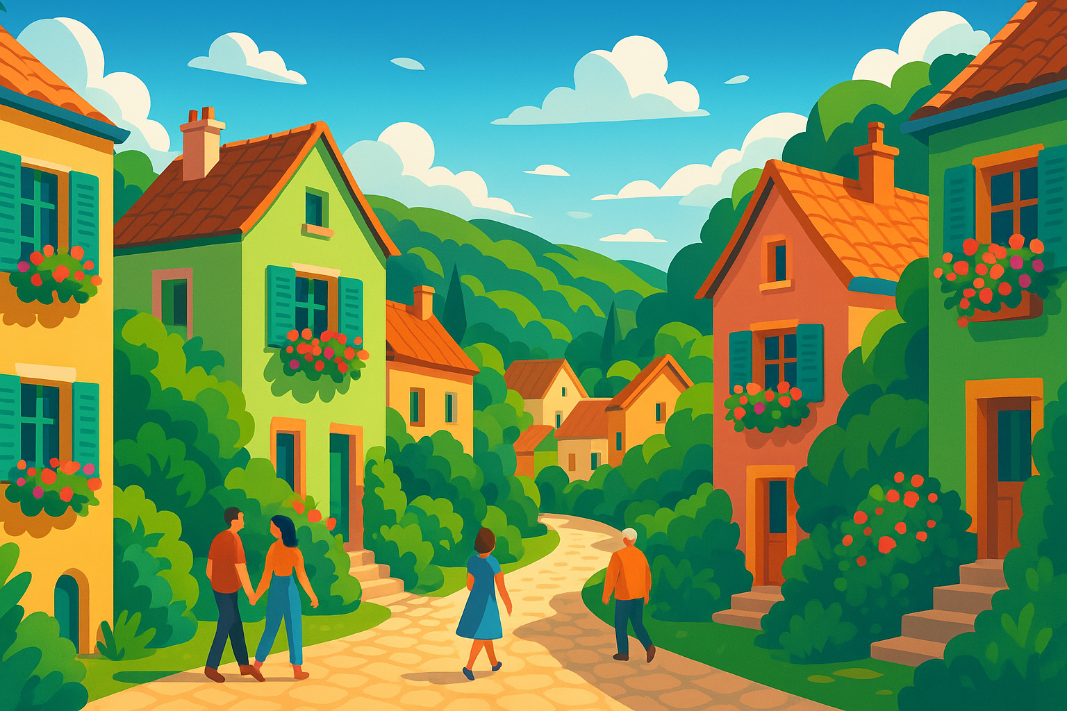 partez à l’aventure à seulement 1h40 de paris en découvrant le village le plus chatoyant du monde. un lieu unique, vibrant de couleurs et d’authenticité, parfait pour une escapade dépaysante et mémorable.