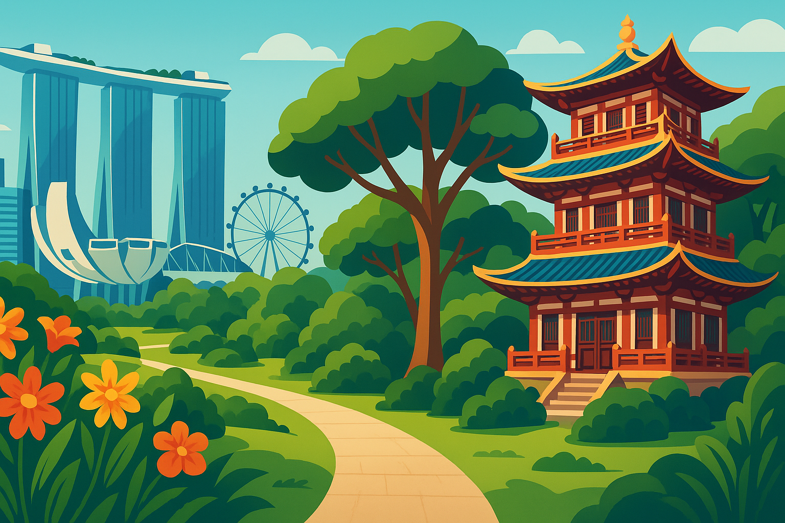 découvrez singapour, une ville où modernité étincelante et traditions séculaires se rencontrent. vivez une expérience unique entre gratte-ciel futuristes, quartiers multiculturels et saveurs exotiques.