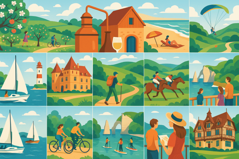 découvrez le calvados à travers 12 activités incontournables ! partez à l'aventure dans cette belle région de normandie, explorez ses plages historiques, ses villages charmants et savourez ses spécialités locales.