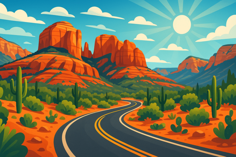 découvrez la route panoramique des rochers rouges de l'arizona et voyagez à travers les paysages sauvages et escarpés du désert de sedona. un itinéraire incontournable pour admirer des vues spectaculaires et vivre une aventure hors du commun au cœur de l'ouest américain.