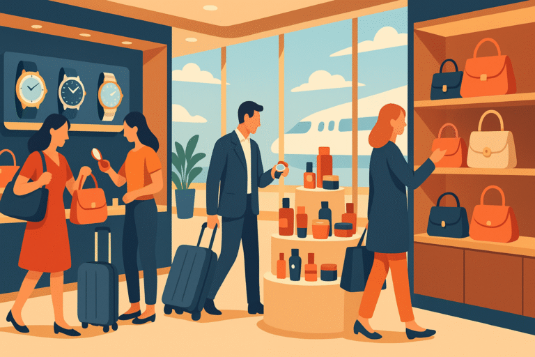 découvrez comment le travel retail transforme nos passages en aéroport en expérience de luxe, en proposant des marques prestigieuses et des produits exclusifs à glisser dans nos bagages à main.