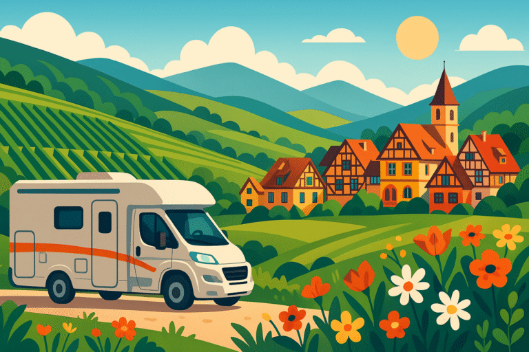 partez à l’aventure en alsace en camping-car ! découvrez les paysages, villages typiques et sites incontournables de la région pour un voyage inoubliable en toute liberté.