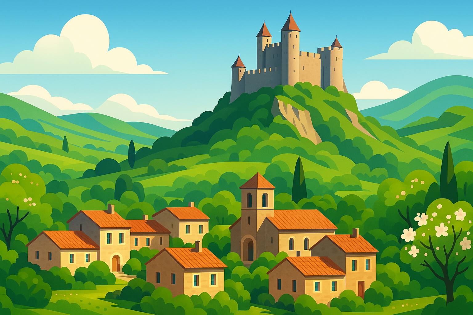 plongez dans le charme d’un village paisible de 597 habitants, réputé pour son impressionnant château cathare qui attire chaque année 28 500 visiteurs en quête d’histoire et de tranquillité.