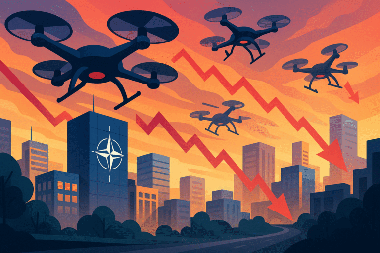 des drones non identifiés survolent une ville de l'otan, semant la panique et provoquant de lourdes pertes financières. découvrez comment ces apparitions mystérieuses bouleversent l'économie locale et inquiètent les habitants.