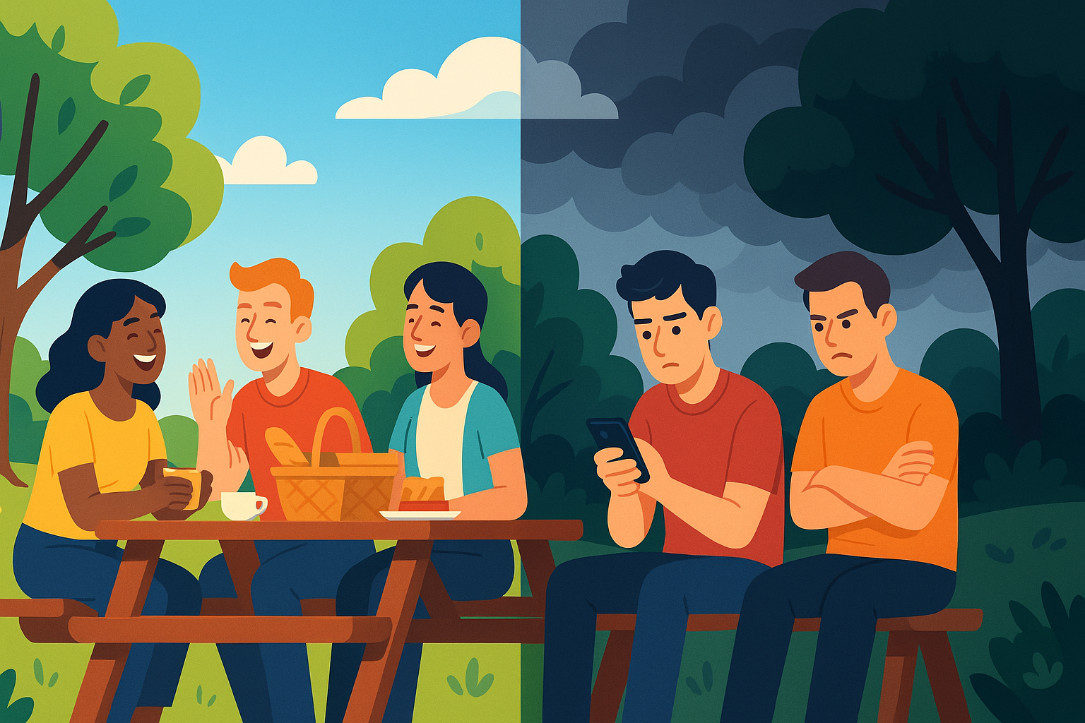 plongez dans le récit d'une escapade entre amis qui commence sous le signe de la détente et de la convivialité avant de basculer vers des tensions inattendues. découvrez comment les imprévus peuvent transformer un séjour apparemment serein !