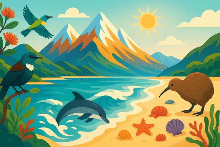 partez à la découverte des paysages côtiers spectaculaires de nouvelle-zélande : montagnes imposantes, rencontres avec une faune unique et plaisirs gourmands de la mer. vivez une aventure inoubliable entre nature et saveurs lors de cette évasion enchantée.