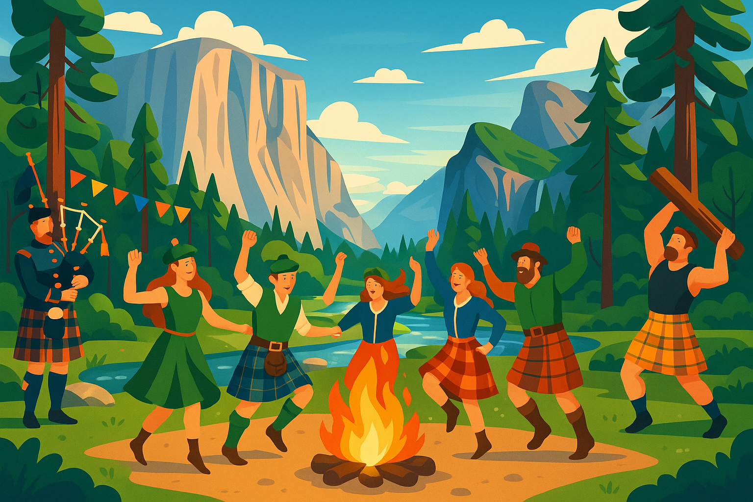 participez au festival celtique et jeux des highlands à yosemite les 1er et 2 novembre 2025 : concerts, danses, compétitions traditionnelles et ambiance festive au cœur de la nature. un événement incontournable pour toute la famille !