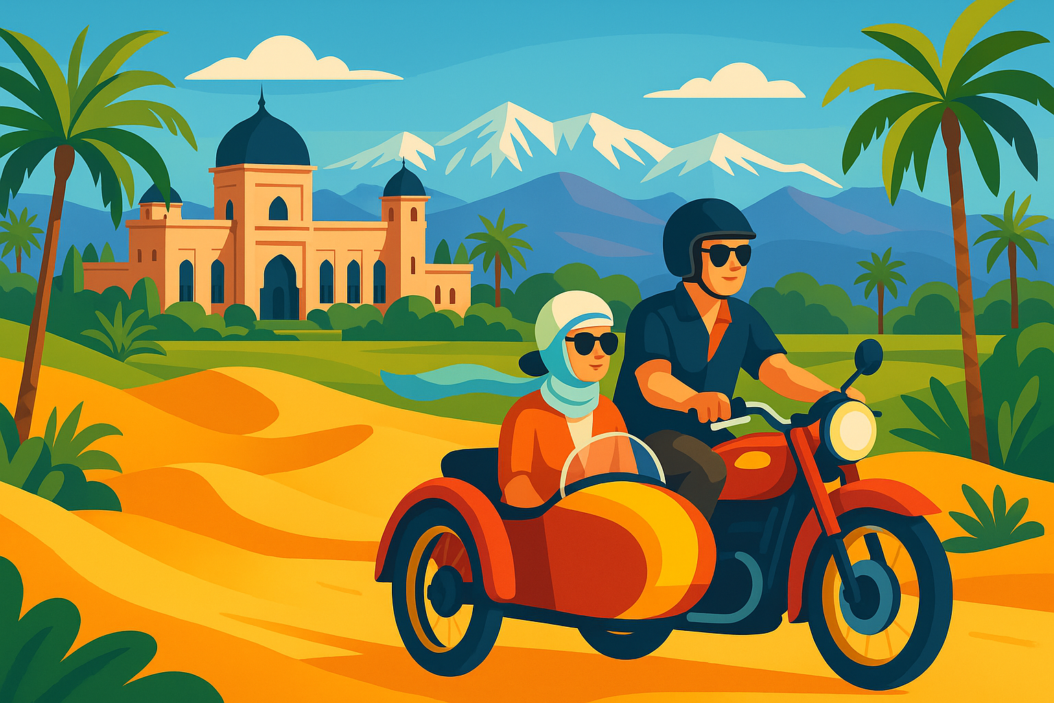 découvrez une expérience inédite à marrakech avec l'oberoi : partez à l'aventure en side-car au cœur de paysages exceptionnels, pour un séjour alliant luxe, originalité et découverte culturelle.