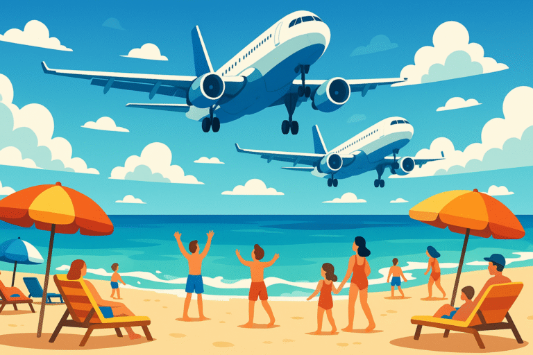 découvrez la plage unique où les avions survolent votre tête à quelques mètres du sol lors de leur atterrissage, offrant des sensations fortes et des vues spectaculaires pour les amateurs d’aviation et de voyages hors du commun.