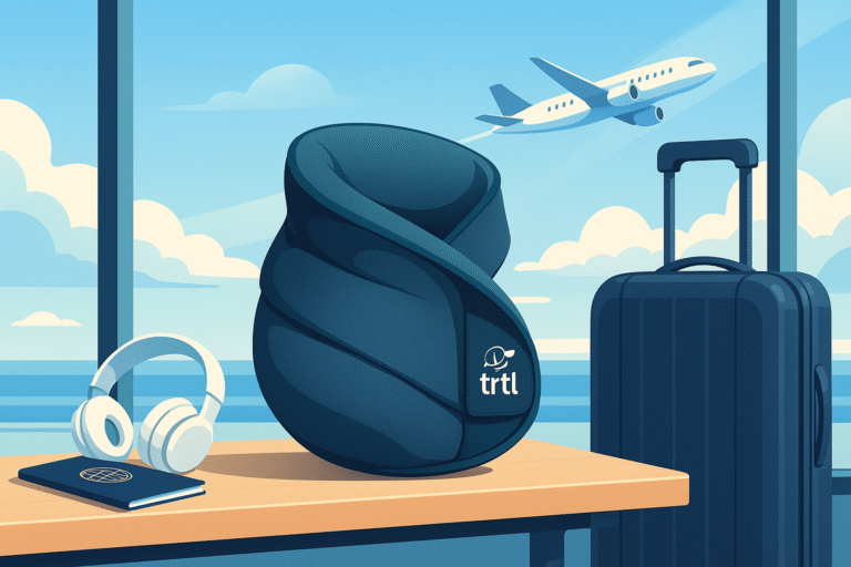 découvrez le coussin de voyage trtl, l’accessoire idéal pour dormir confortablement pendant vos vols de 12 heures. profitez d’un sommeil réparateur à moins de 45 € grâce à son design ergonomique et compact !