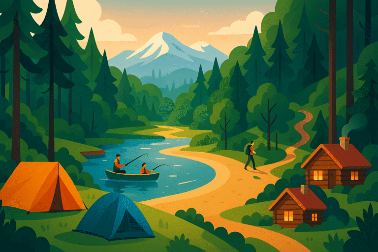 découvrez le parc d'état riverfront de l'oregon, un lieu idyllique pour le camping, la pêche et la randonnée, offrant une plage pittoresque et des cabanes confortables pour un séjour inoubliable en pleine nature.